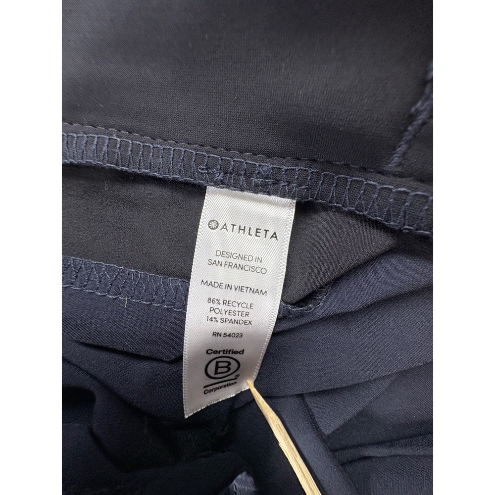 Athleta Gramercy Track Wide Leg Pants Women 6 Navy Good Travel - Picture 7 of 10